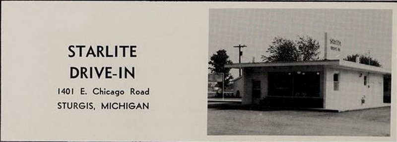 Starlite Diner - 1963 Ad From Sturgis High School Yearbook (newer photo)